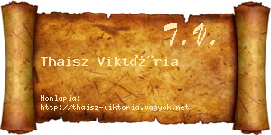 Thaisz Viktória névjegykártya